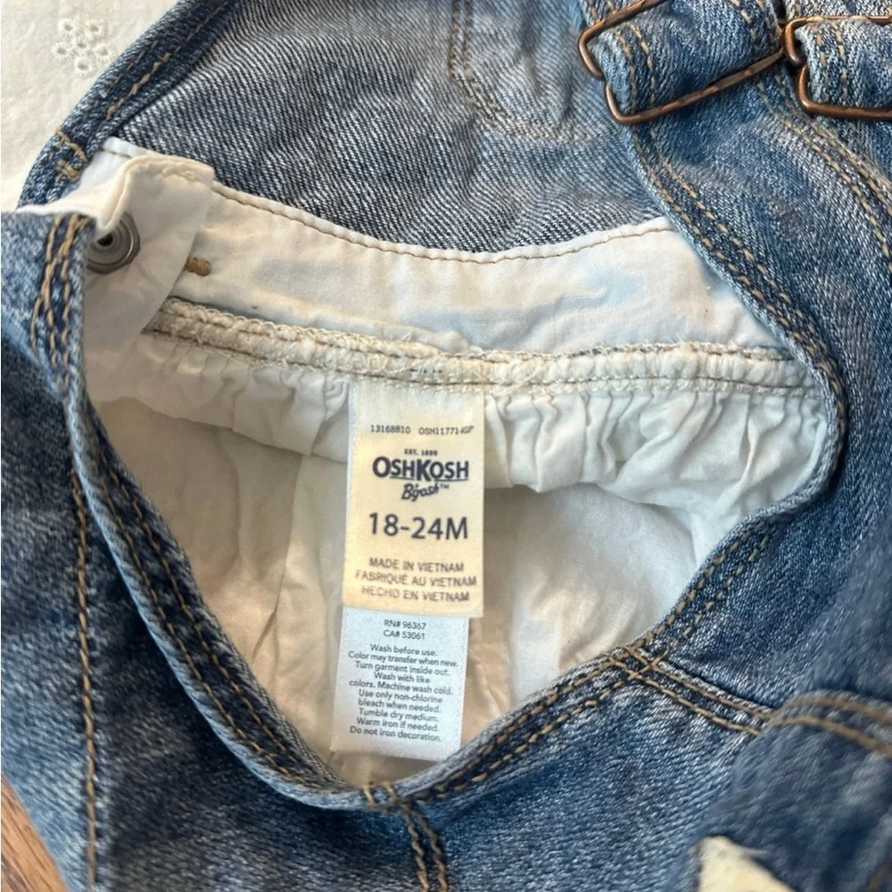 OshKosh Denim Overall Dress Girls 18-24 months - Picture 5 of 5